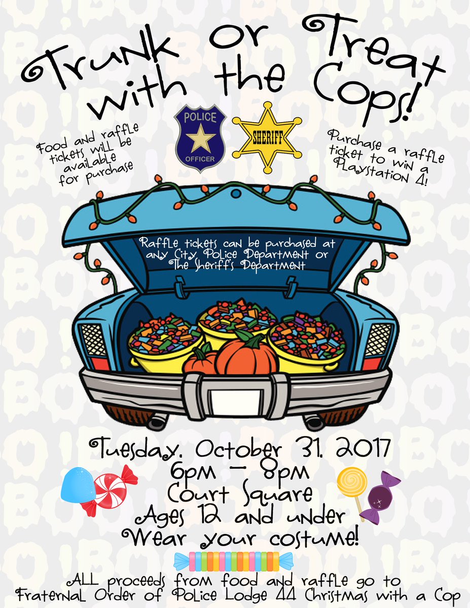 If you would like to donate candy please bring it by the Sheriff’s Office.