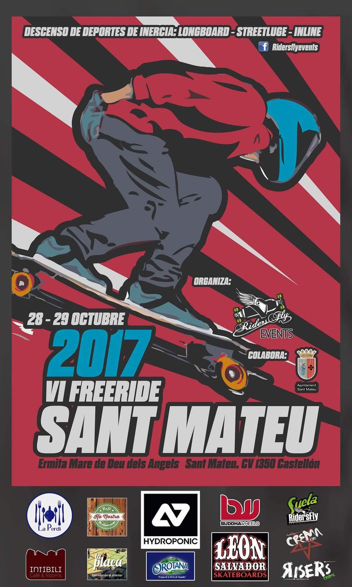 Ridersfly's tweet image. 💥RIDERSFLY EVENTS 💥
We support yer need 4 speed &amp;amp; closed roads! Join us Oct. 28-29th in Sant Mateu, España for our 6th Sant Mateu freeride!