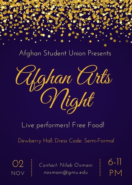 Bayshak_'s tweet photo. If you live in Northern VA Come show out to the Afghan Arts Night presented by @gmu_asu. Nov 2nd at George Mason University!!! https://t.co/rkVaMaIDJB