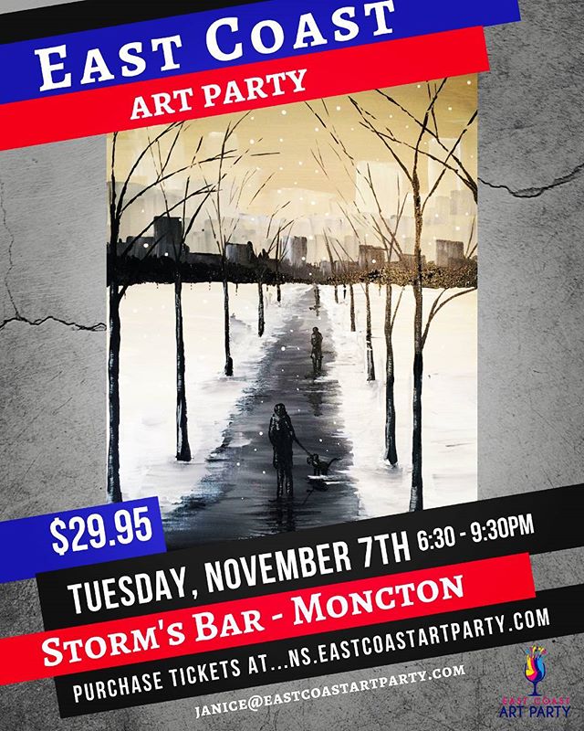 artpartyNB's tweet photo. Amazing painting right! Well, guess what!? We can teach YOU how to paint this!  Join us at Storm's Bar in Moncton on the 7th of November for https://t.co/FIz4pReytH