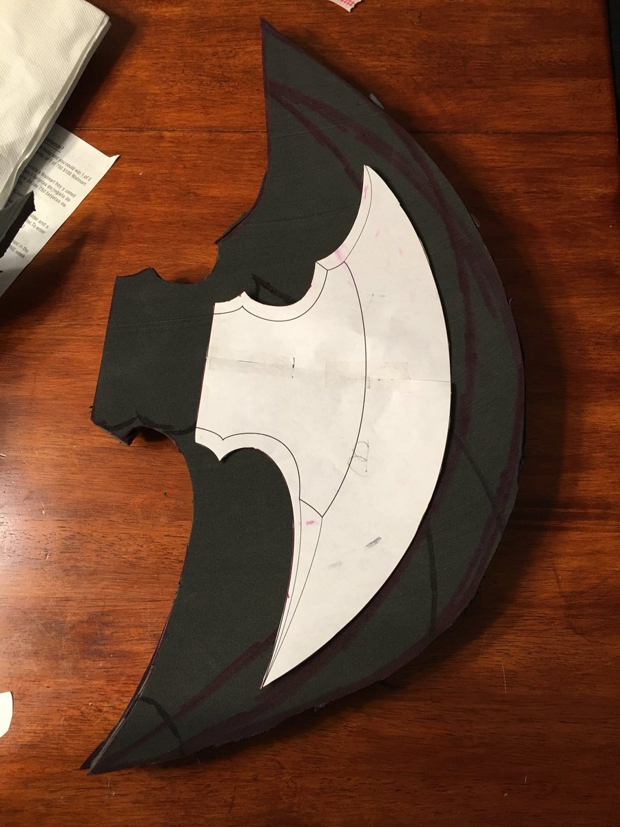 took time out of my busy schedule...to cut out half of.......he.pattern from  @dangerousladies and i made it bigger ye