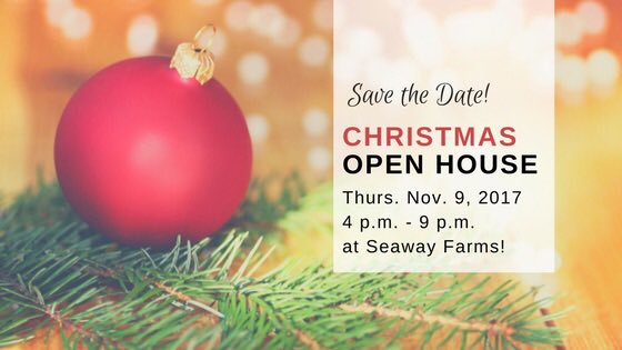 Save the date! Our Annual Christmas Open House is November 9th. #SeawayEvents