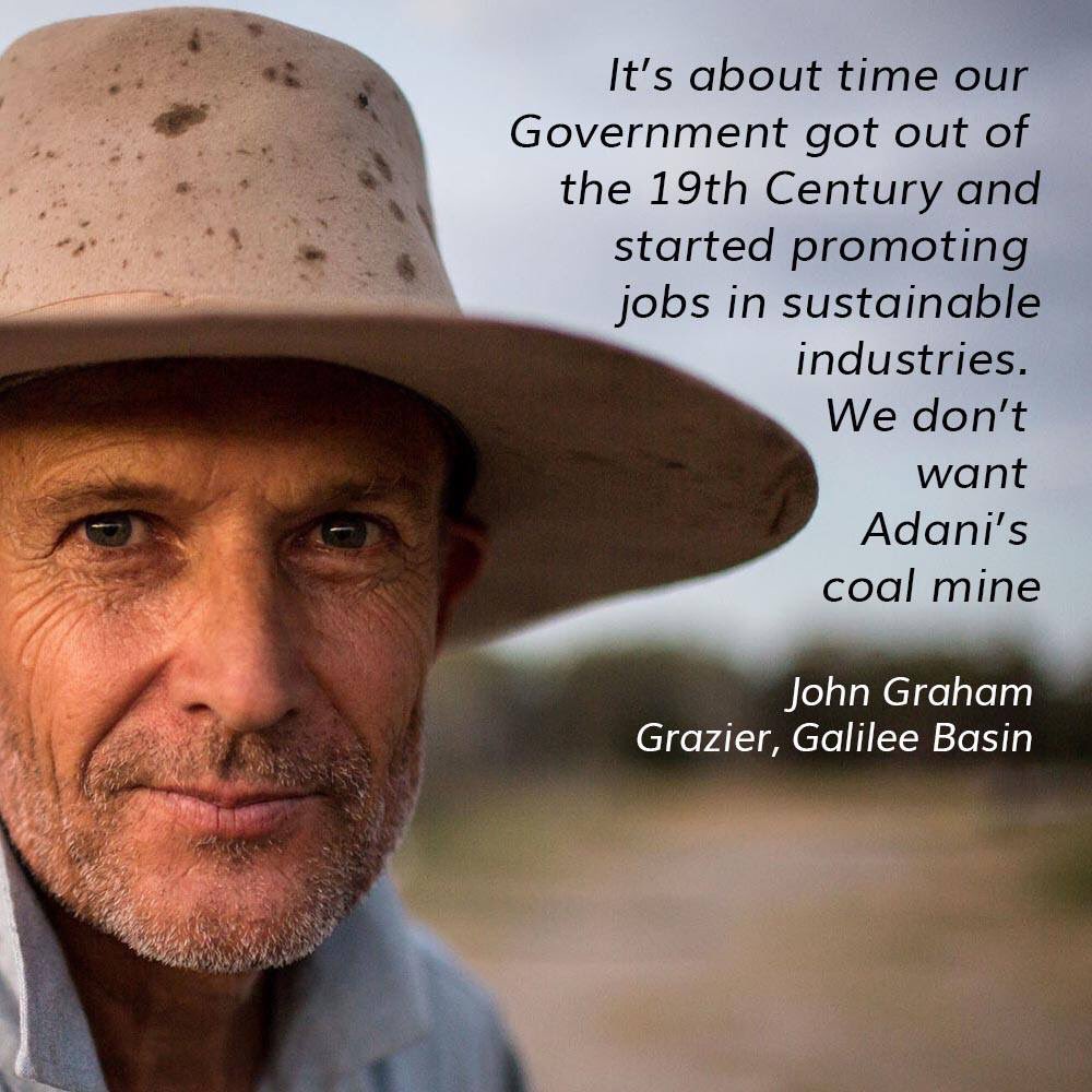 StopAdaniCairns's tweet photo. “Good stewardship means no more new coal mines” @pgarrett @midnightoilband #NPC #StopAdani #auspol #qldpol @QldEHP #QldClimateAction https://t.co/eYZt9ARsB5