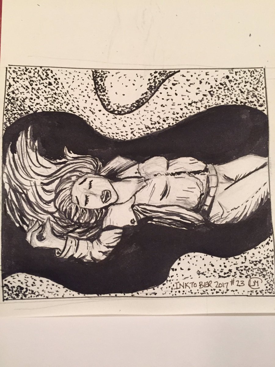 lscottcampbell's tweet photo. #inktober2017 #23 #angryalice tripping again! 23 days - can't believe this rookie is still going https://t.co/PPP8xPTz18