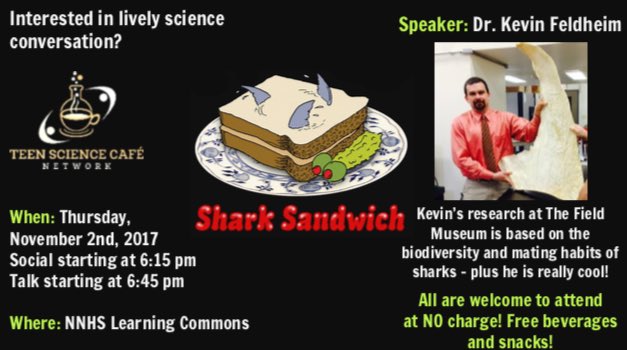 Make sure to come see our speaker Dr. Kevin Feldheim at NNHS on November 2nd!!