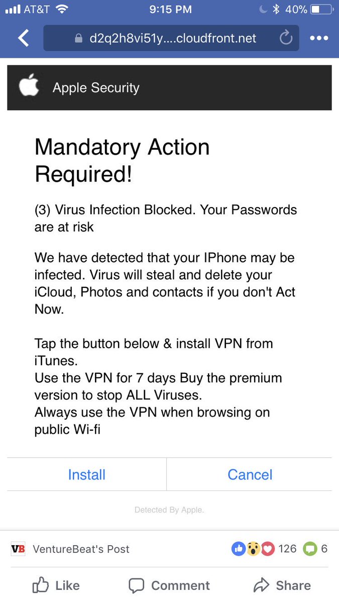 BrandonGredler's tweet photo. @VentureBeat this make sense to you? Trying to read an article of yours. https://t.co/dP29yvCUR1
