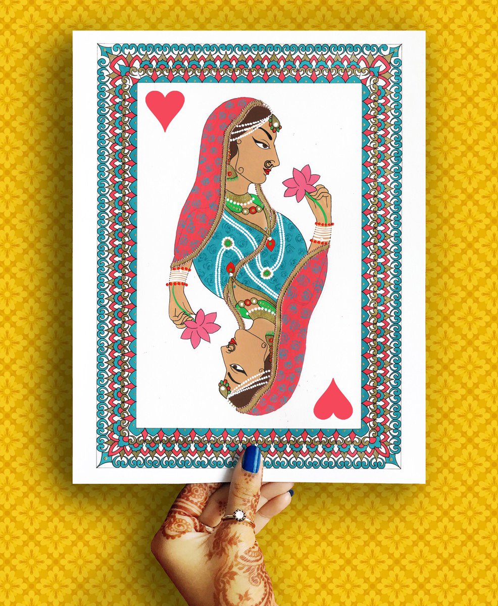 DilraniKaur's tweet photo. Hello! My name is Dilrani and I'm an illustrator, painter &amp; designer from England 🇬🇧based in Texas 🇺🇸
#SouthAsianArtists #DrawingWhileDesi https://t.co/tD3O5EHXIT