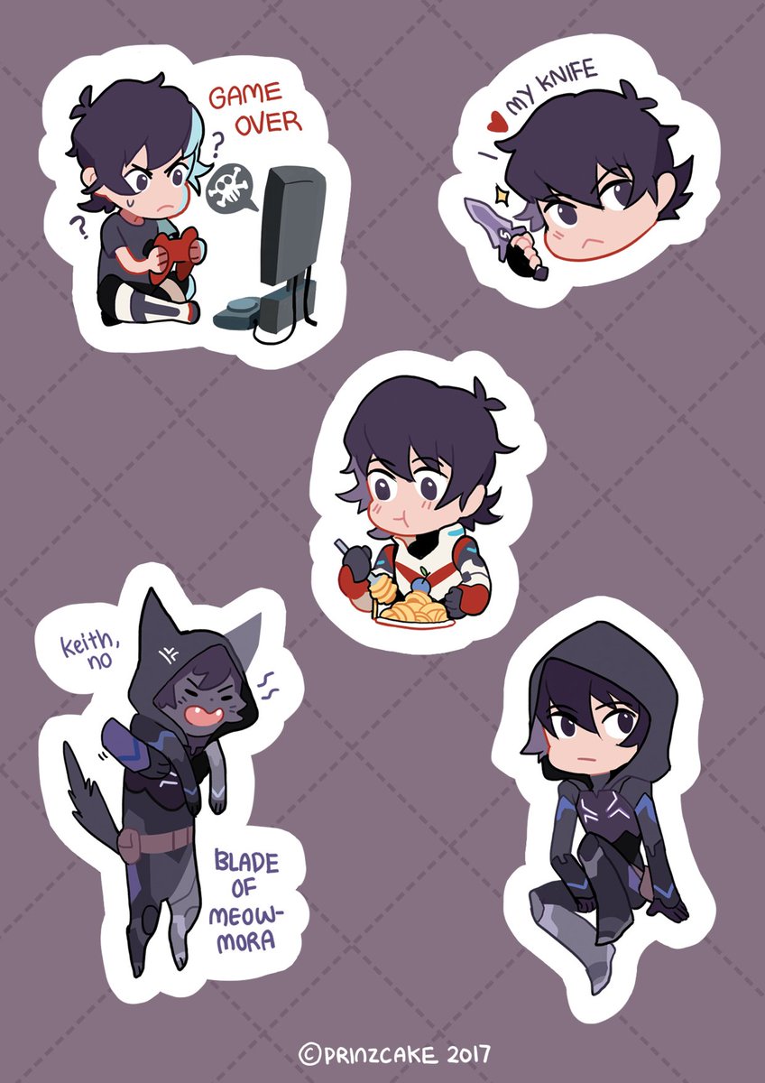 prinzcake's tweet photo. the two other things i did for #VoltronKeithBirthday giveaway!  i really loved drawing these! if people are interested i will be restocking some for sale sometime around early nov? https://t.co/p14jgzrPFC