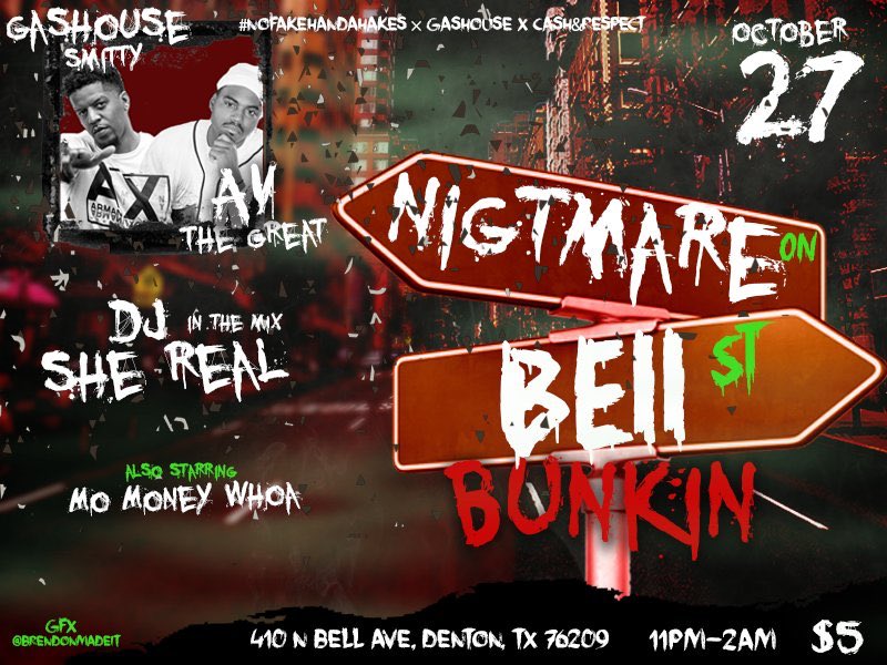 MillaDaMayor's tweet photo. #HallOPalooza 10/26
#NightmareBunkin 10/27
#Millaween 10/31

Den10 

@ChrisCole104
@AVTHEGREAT
@gashousesmitty
@TheDjSheReal
@TheMoMoneyWhoa https://t.co/cHBMraiZu4
