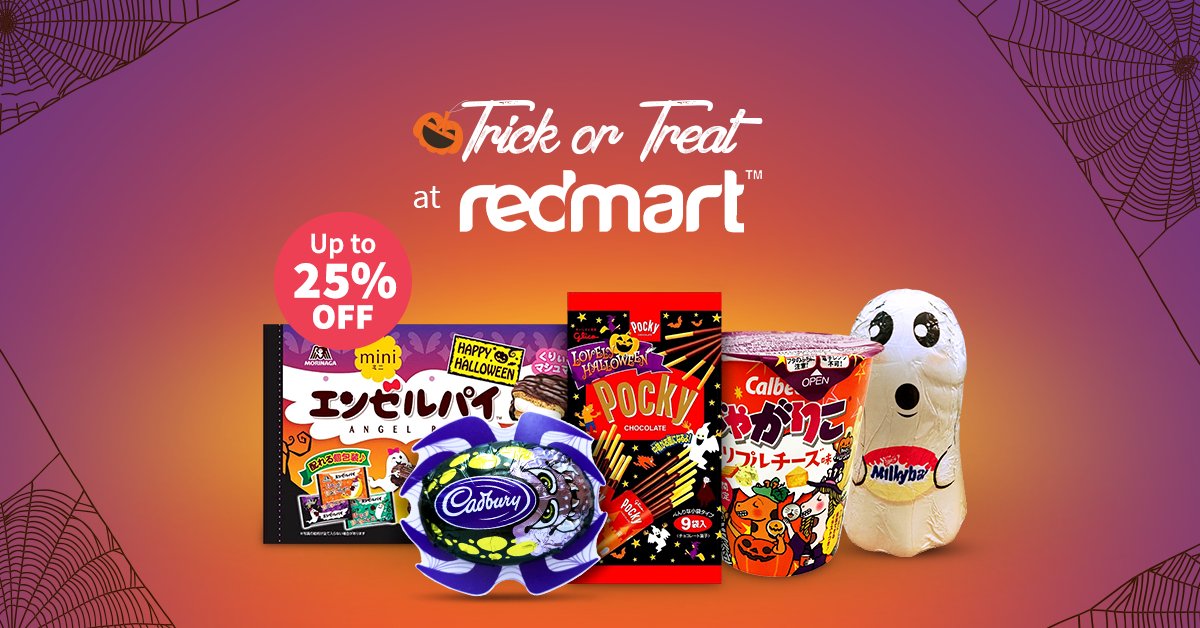 RedMart's tweet image. Trick or Treat? It's definitely easier to decide with RedMart! &amp;gt; goo.gl/i6fzRG