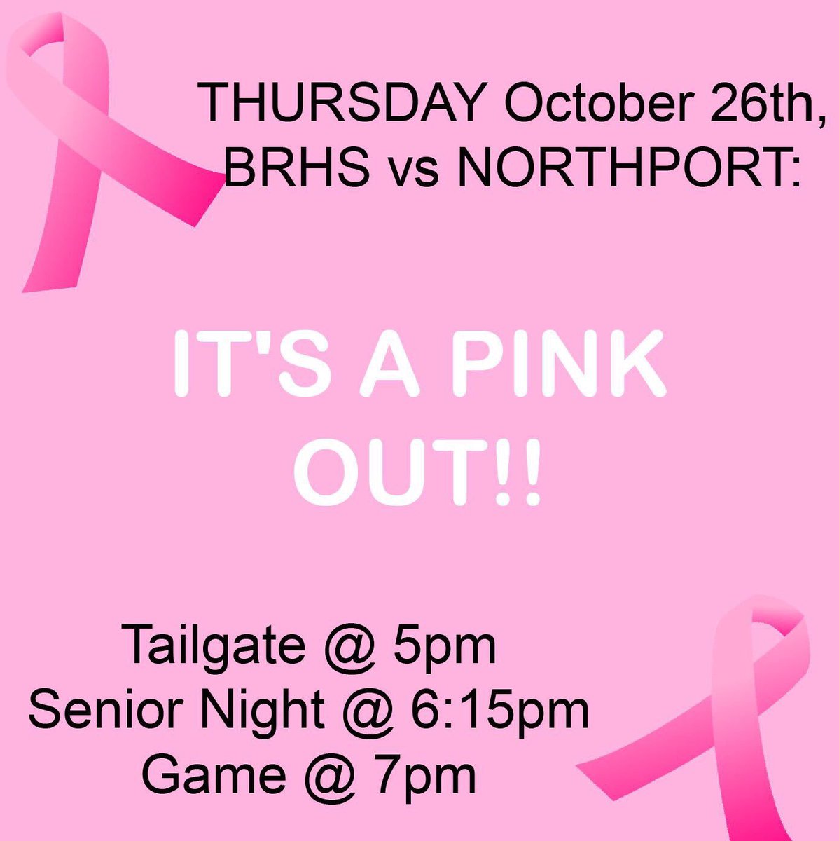 BrhssectioneE's tweet photo. Come out this Thursday to our final home game of the season! 🏈☠️🎗 https://t.co/8NmYK0Cquj