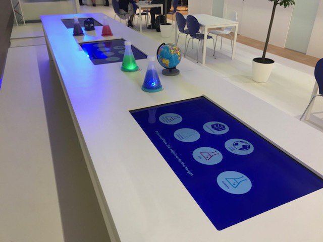 thisisenvisage's tweet photo. Let the show begin! #CPhIWW opens today. Stop by @Johnson_Matthey in Hall 11.1 C10 and check out the interactive lab bench. #interactive https://t.co/6PzBwhrQMk