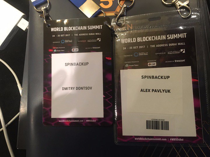 spintechinc's tweet photo. Come to visit our booth at #WBSDubai 2017! Meet #Spinbackup's Team and discover our #Blockchain powered solutions! Dmitry Do https://t.co/DNYRXj7WMr