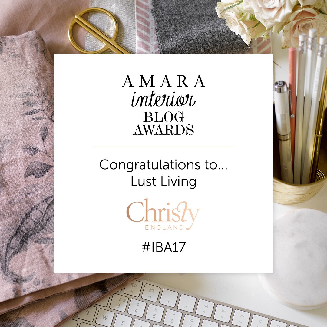 Christy_Home's tweet photo. Congratulations @lustliving for your nomination for Best Interior Lifestyle blog #IBA17. Good Luck!π€ #ChristyLovesBloggers https://t.co/PsatRSnGH1