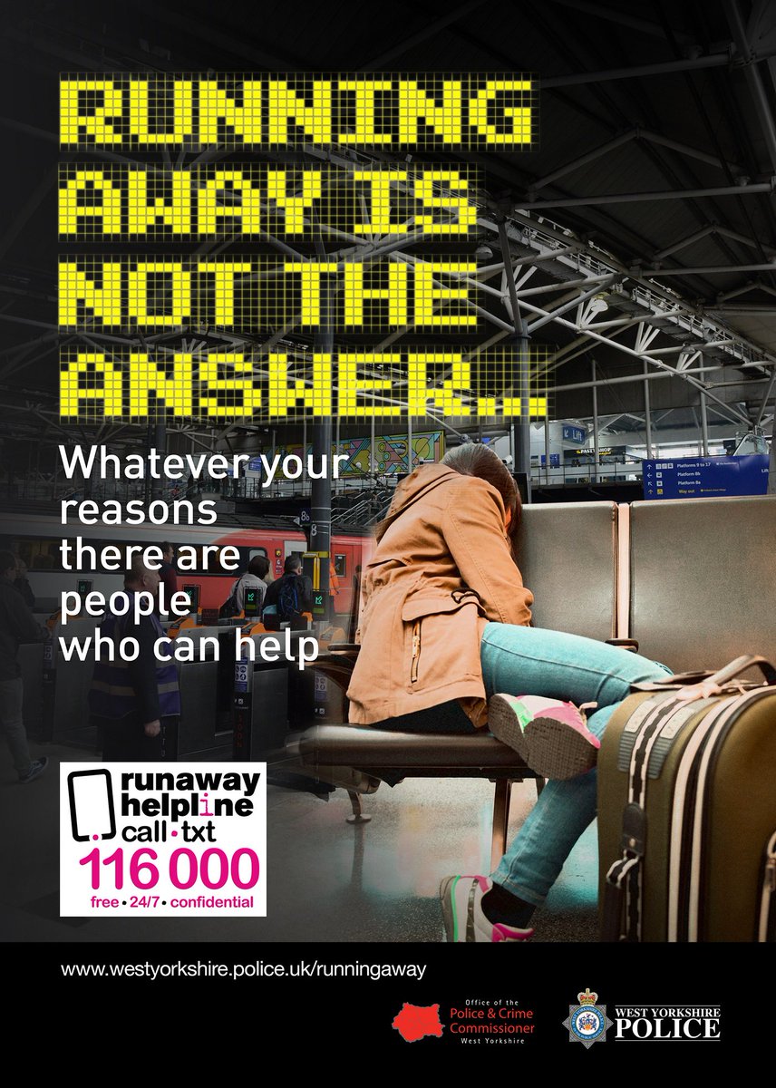 People run away for all sorts of reasons. Whatever your reason there are alternatives &amp; help available #runningaway westyorkshire.police.uk/runningaway
