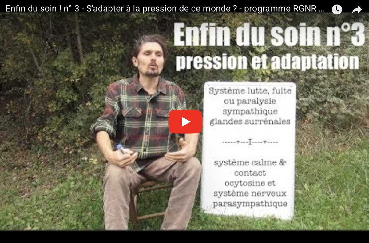 ENFIN DU SOIN ! N° 3 S'ADAPTER À LA PRESSION DE CE MONDE ? PROGRAMME RGNR regenere.org/videos/le-top-…