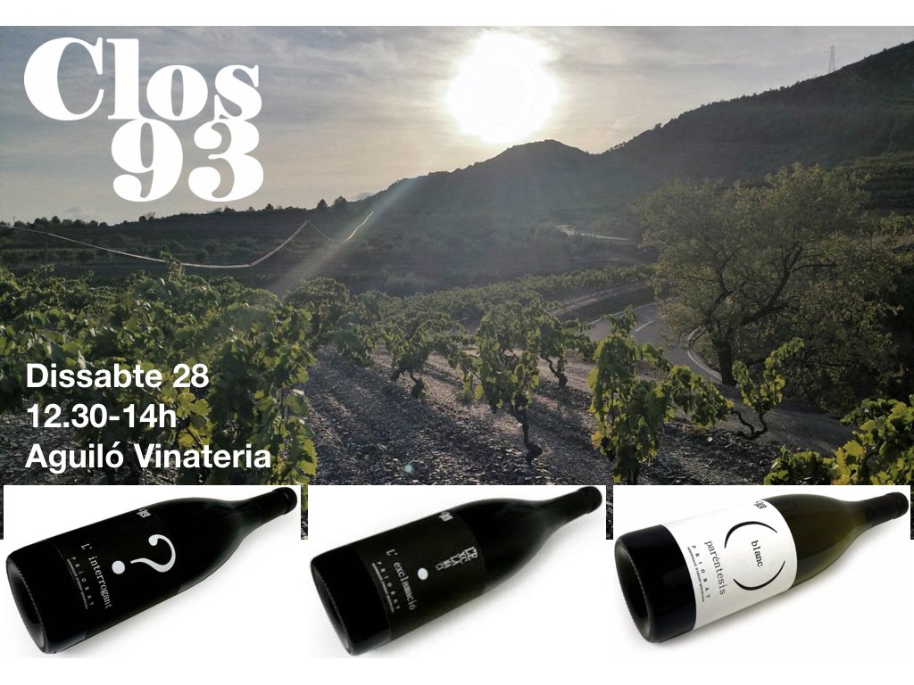 📆 Ds28 us convidem a passar per #AguilóVinateria #Falset per conèixer millor els vins <a href="/Clos93Priorat/">Clos93 doq priorat</a> <a href="/doqpriorat/">DOQ Priorat</a> 🍇🍇🍇vinsprioratimontsant.com/ca/blog/post/e…