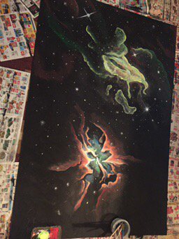 otrosol's tweet image. Background in progress. #kosmos #firstlayer #painting #verdad #untilwemeetagain