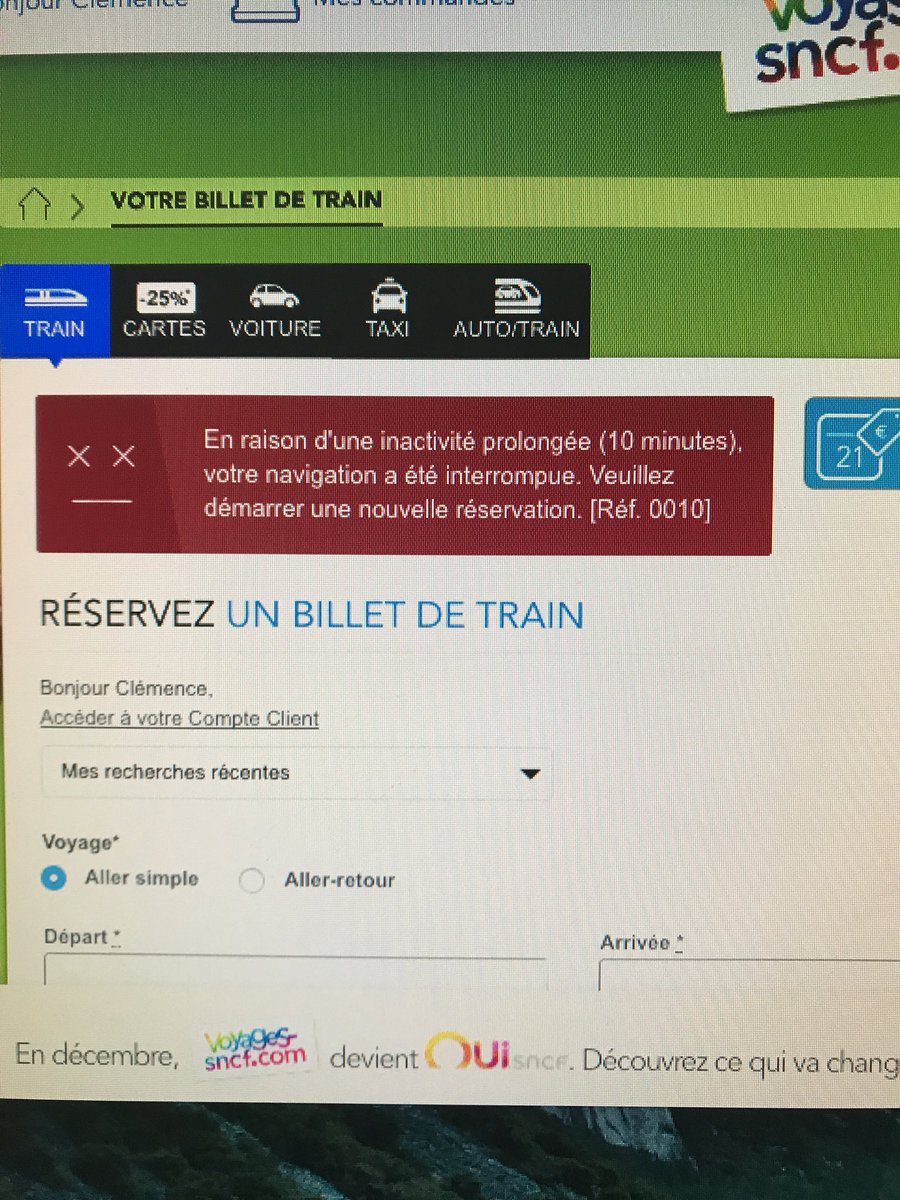 nic0lletta's tweet photo. .@Voyagessncf_bp Bjr, j’ai reçu mon code #TGVpop mais je ne peux pas l’utiliser, ça me met ce message d’erreur 😧 https://t.co/7SbHrUFeHJ