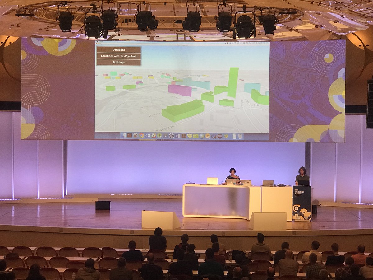EsriDevEvents's tweet photo. Shelly Gill (@s_e_gill) continues with features in #Runtime: #dynamic #featurelayers in 2D/3D, custom #tilelayer, & #geotransformations! https://t.co/8dIvQ9aUr2