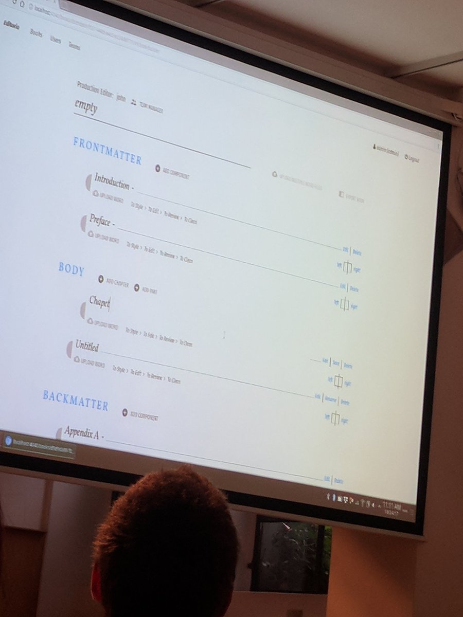ElsevierConnect's tweet image. The book builder component of Editoria shown here - create the book structure in the webapp or upload structured files #osbazaar