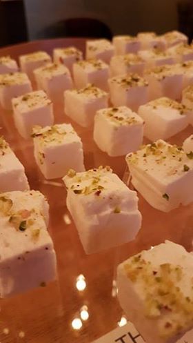 our delicate #rosewater and #pistachio #glutenfree #marshmallows featured at #Cardiff #Fashion #Week Bloggers event
