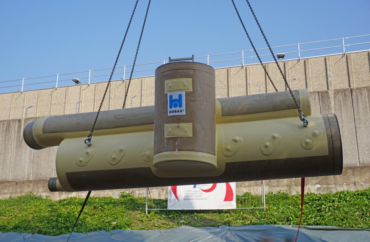 HOBAS_Pipes's tweet photo. HOBAS #GRP #CSO Chamber DN800 / DN450 incl. valve chamber DN1200 successfully installed in #Ticino, #Switzerland! https://t.co/sNTnE7wz9W