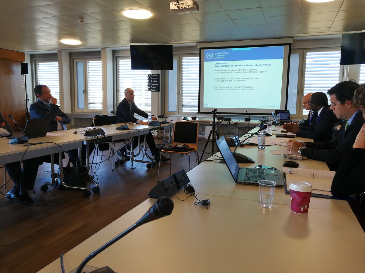 DonohoePaul's tweet photo. Discussing #CyberSecurity issues related to #postal #DigitalTransformation and #dotpost with @isaacgnamba @UPU_UN https://t.co/CDAjuz9hxq