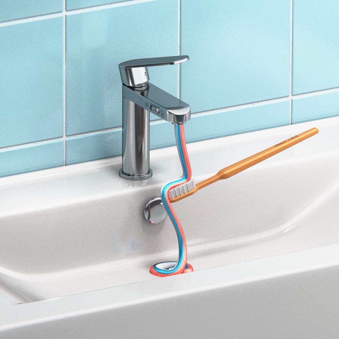 nadiamorgans's tweet photo. A small step to make life easier. — On the side there is a slider to switch between water and toothpaste.. https://t.co/B1Um5TpimY