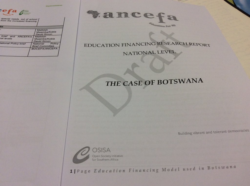 lillianmoremi's tweet photo. National Stakeholders Policy Forum
Innovative Financing: The sustainable way to increase financing for education #BOCEFA #ANCEFA @OSISA https://t.co/WvEJsN0XWL