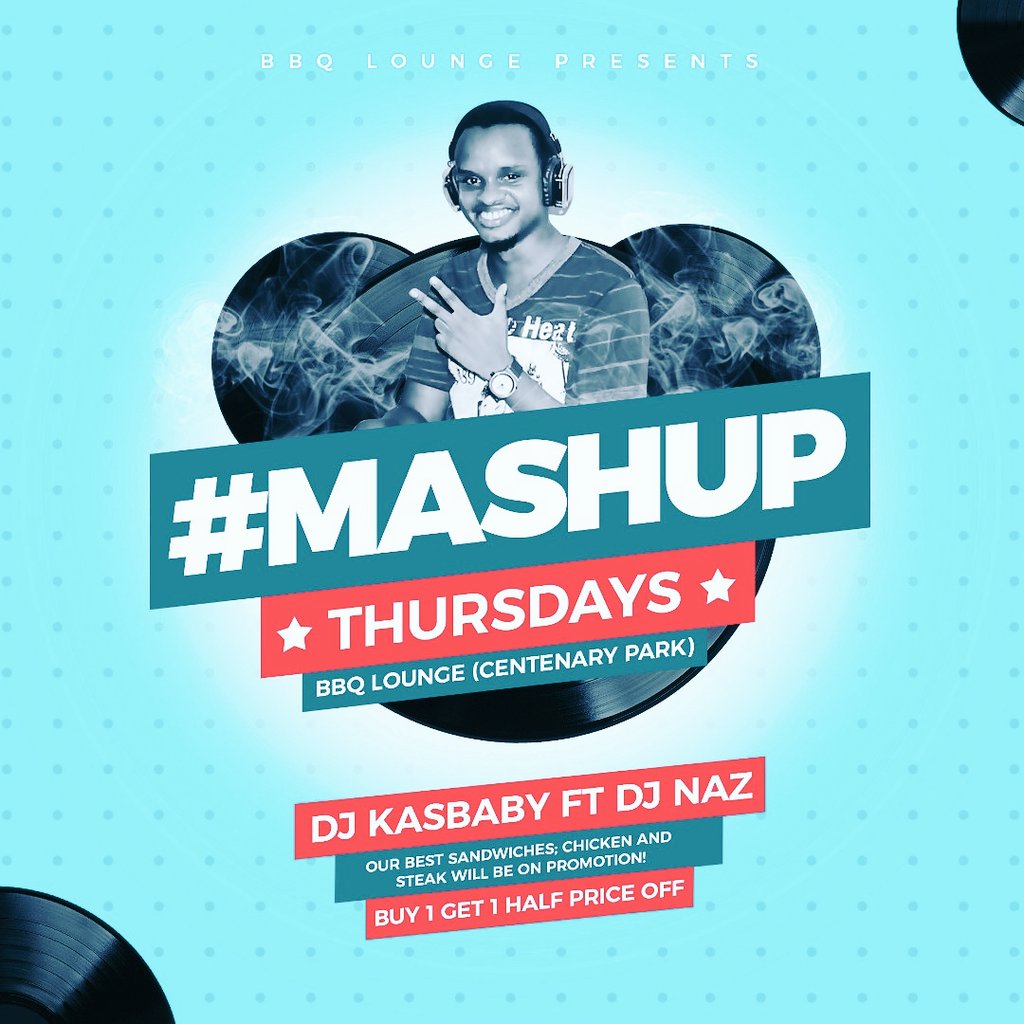djKasBaby's tweet photo. Thursday.. Bbq Lounge has a promo running coz it's #MashUpThursdays.. 3beers at 12k.. Also a few meals will be on promo.. #KasBabyInTheMix https://t.co/t9XbDvU82M