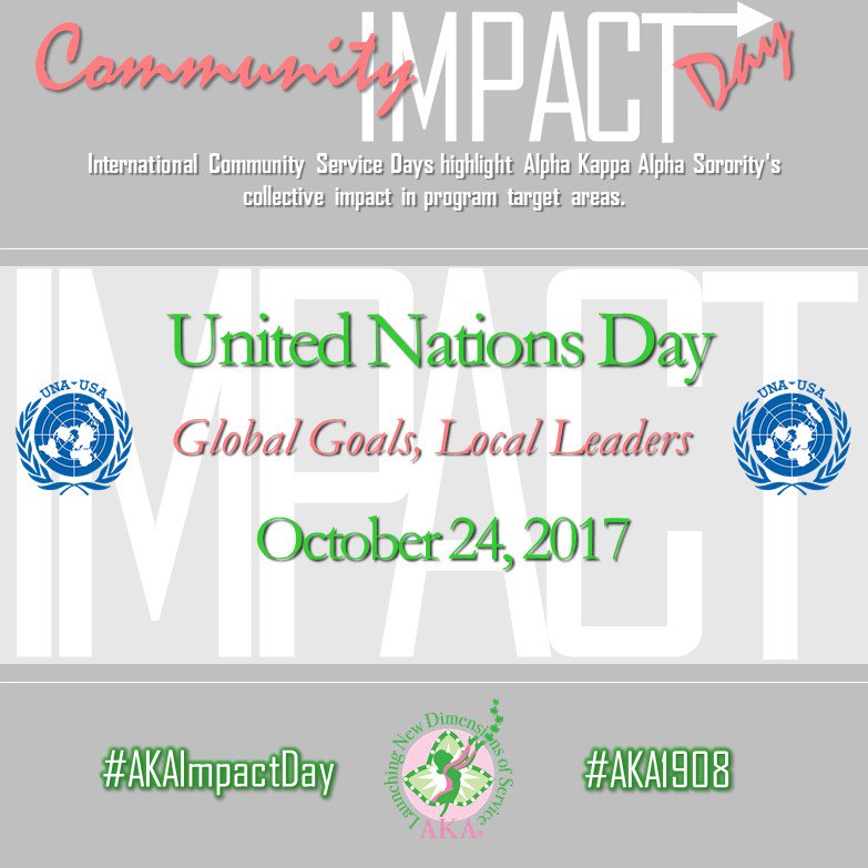 akasorority1908's tweet photo. Today, @akasorority1908 joins UNA-USA chapters and people all over the world to celebrate UN Day #AKA1908 #AKAImpactDay #UNDay https://t.co/zdOZWduGwt
