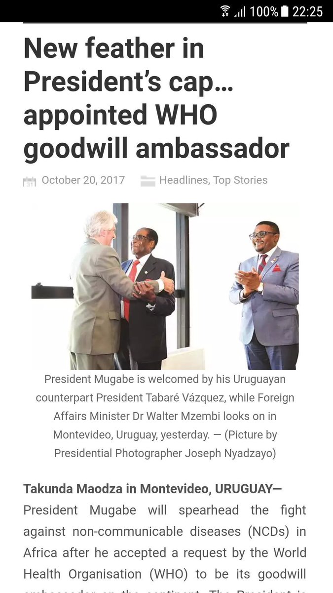 ali_naka's tweet photo. State Media in Zimbabwe before and After Mugabe Humiliation @WHO #GoodWillForWho https://t.co/Qwa86JDDEe