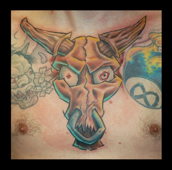 Blackwork Tattoo Flash Bull Skull Sacred Stock Vector Royalty Free  463170869  Shutterstock