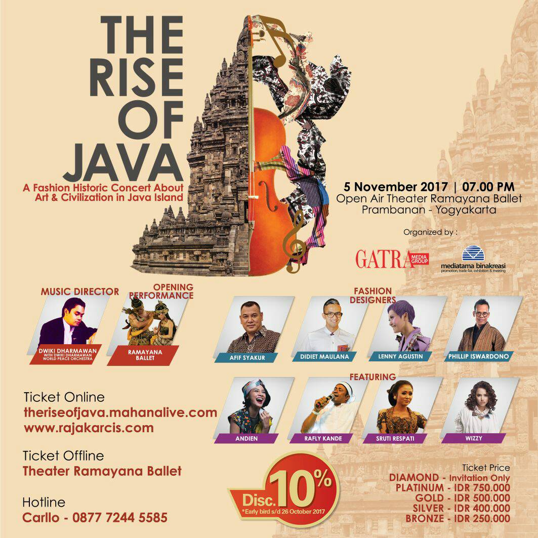 Jogja24Jam's tweet photo. The Rise of Java
Minggu, 5 November 2017
Panggung terbuka Sendratari Ramayana
Candi Prambanan
19.30 - 21.00 wib
#TheRiseOfJava https://t.co/RVh0KZ9qqG