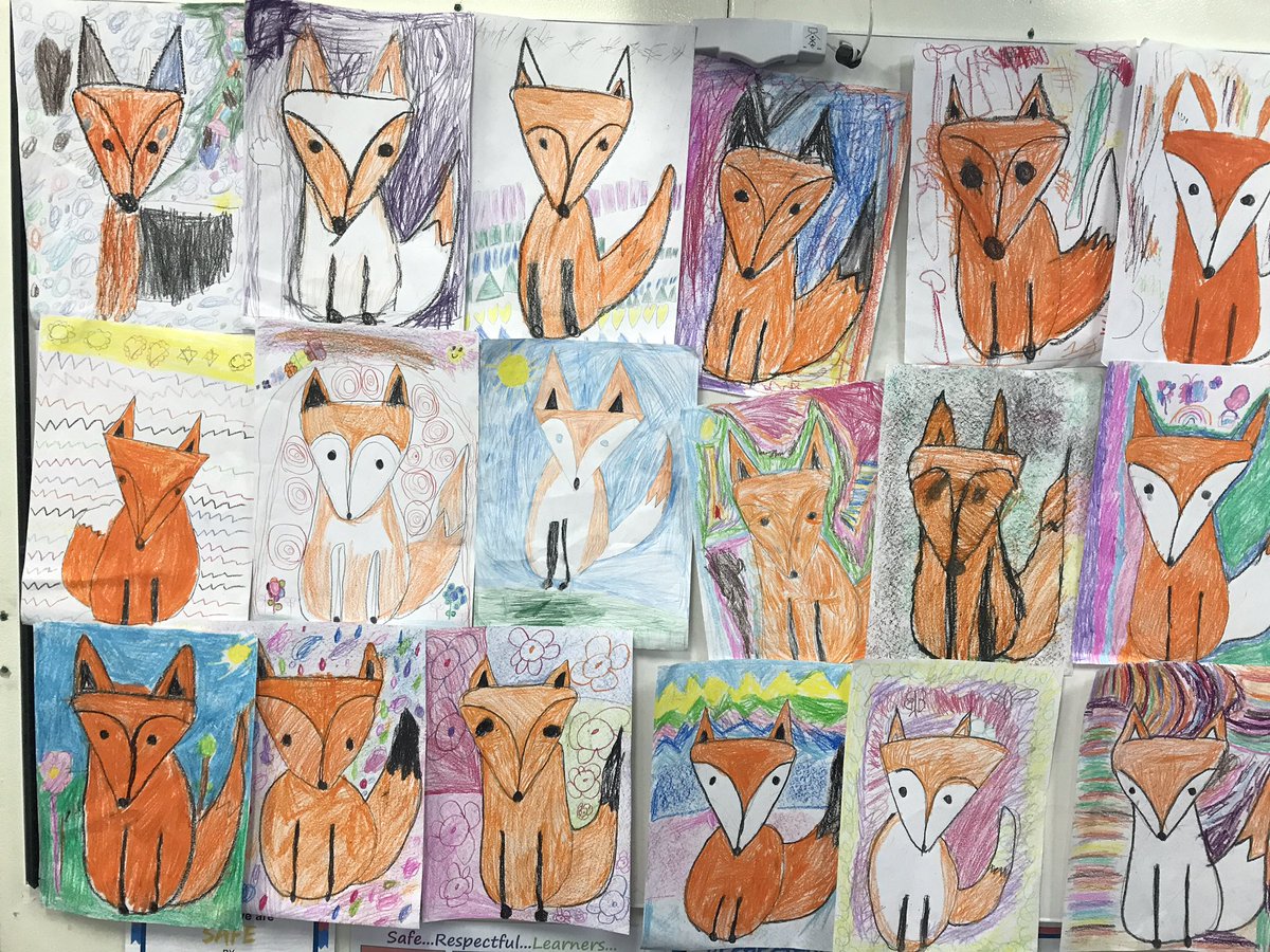 Year 1 Fox art today! They were so proud and so they should be ❤️🦊 #acuedu_p