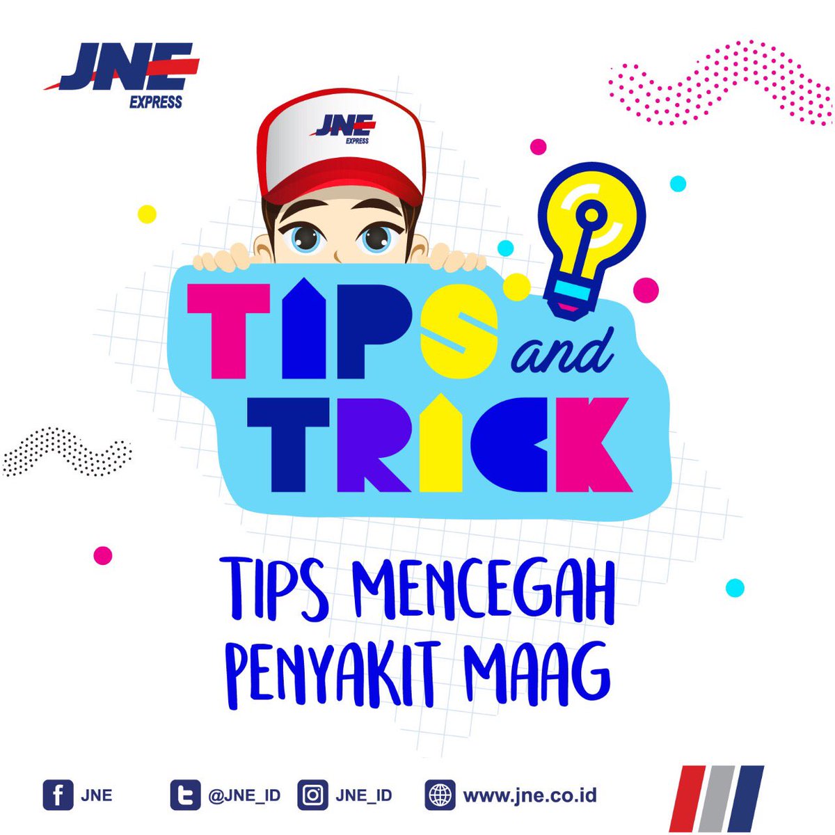 JNE_ID's tweet photo. Siang gaiiis, siapa disini yang pernah merasakan sakit Maag?
Simak #TipsJNE untuk mencegah Penyakit Maag berikut ini yuk.
semoga bermaanfaat https://t.co/MlEzOsyYA1