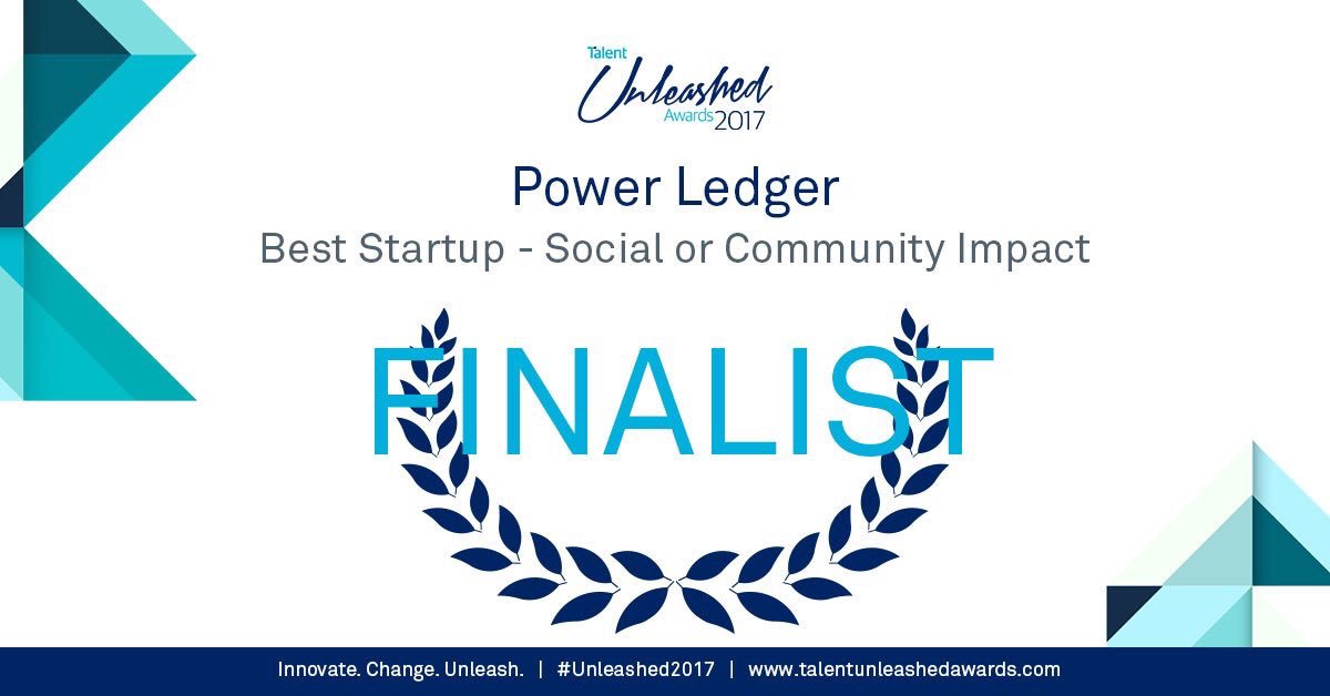 missdiorsheree's tweet image. We’ve Finalists @PowerLedger_io for the Best Startup Tech or Digital Innovation @UnleashedAwards! #Unleashed2017 bit.ly/2hZl1tV