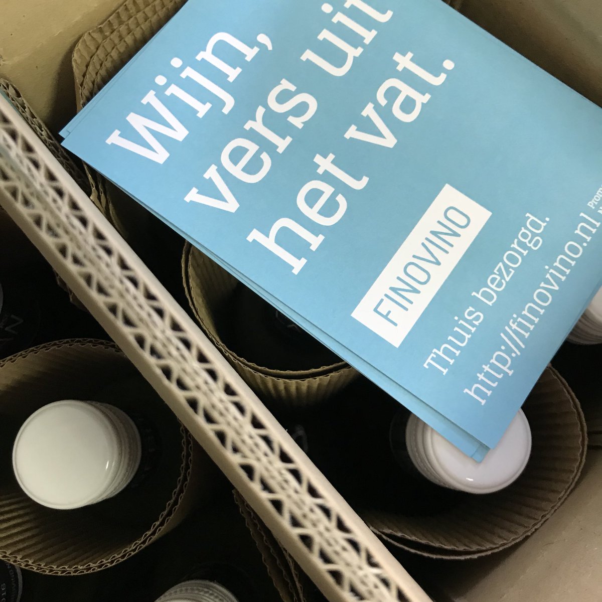 finovino_nl's tweet photo. About to go the Netherlands! Sample 6packs with #teran #rebula #pinela #zelen straight from the barrel this morning #finovino #wijn #fresh https://t.co/YAHdt3JVSM