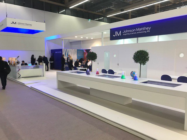 thisisenvisage's tweet photo. Let the show begin! #CPhIWW opens today. Stop by @Johnson_Matthey in Hall 11.1 C10 and check out the interactive lab bench. #interactive https://t.co/6PzBwhrQMk