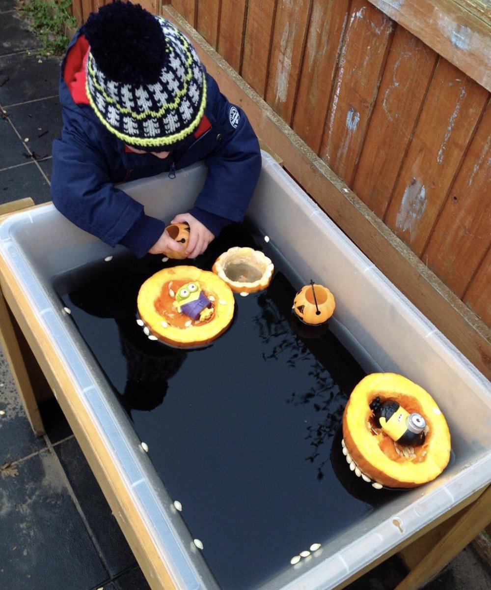 HomesteadNurse4's tweet photo. Spaghetti, vermicelli and tagliatelle - different sizes and textures to explore, pumpkin boats and bats in with our squashes #lovetoexplore https://t.co/yVryCQJKZ2