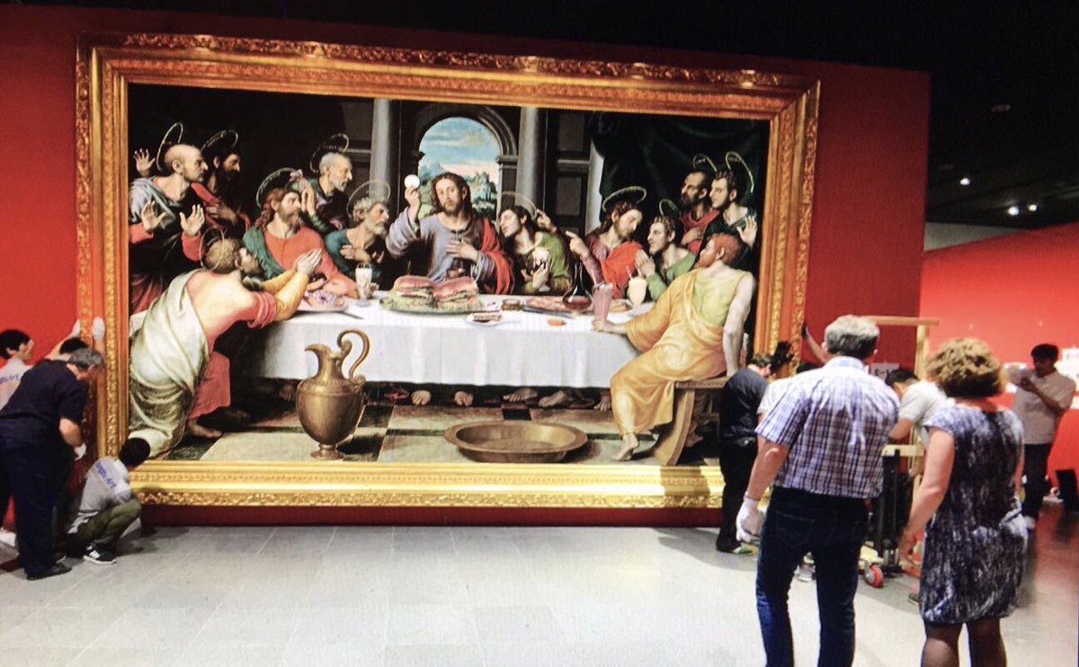 CheatDayss's tweet photo. What is a last supper without food? Everyone needs a CheatDay, right?! Who would like to see this painting in a exhibition?! #hhssmb #food https://t.co/YQHIAqkRuB