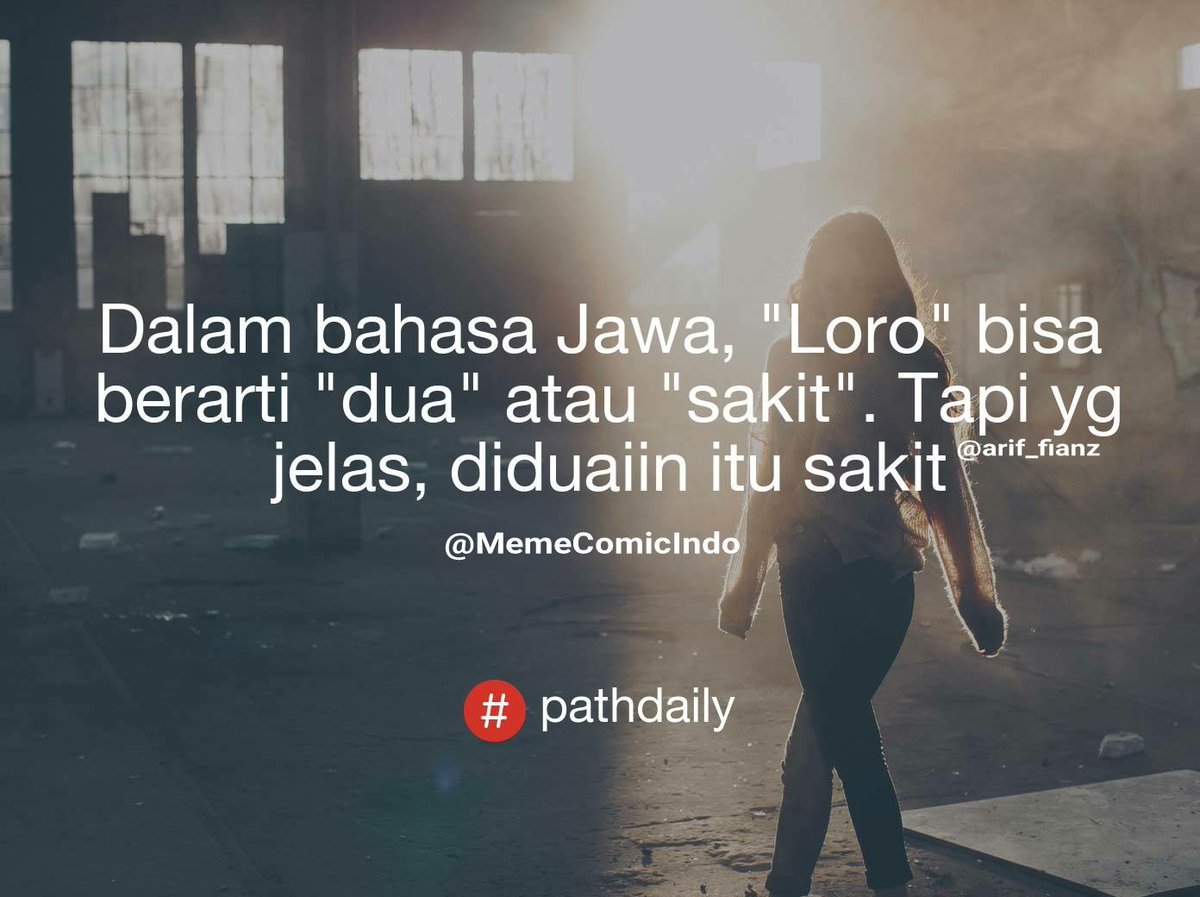 Meme Comic Indonesia On Twitter Dalam Bahasa Jawa Loro Bisa