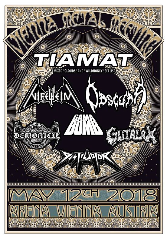 DemonicalBand's tweet photo. Vienna Metal Meeting is shaping up deadly!
#demonical #tiamat #nifelheim #obscura #gamabomb #gutalax #distillator #deathmetal #blackmetal https://t.co/yrW8b3ORU5