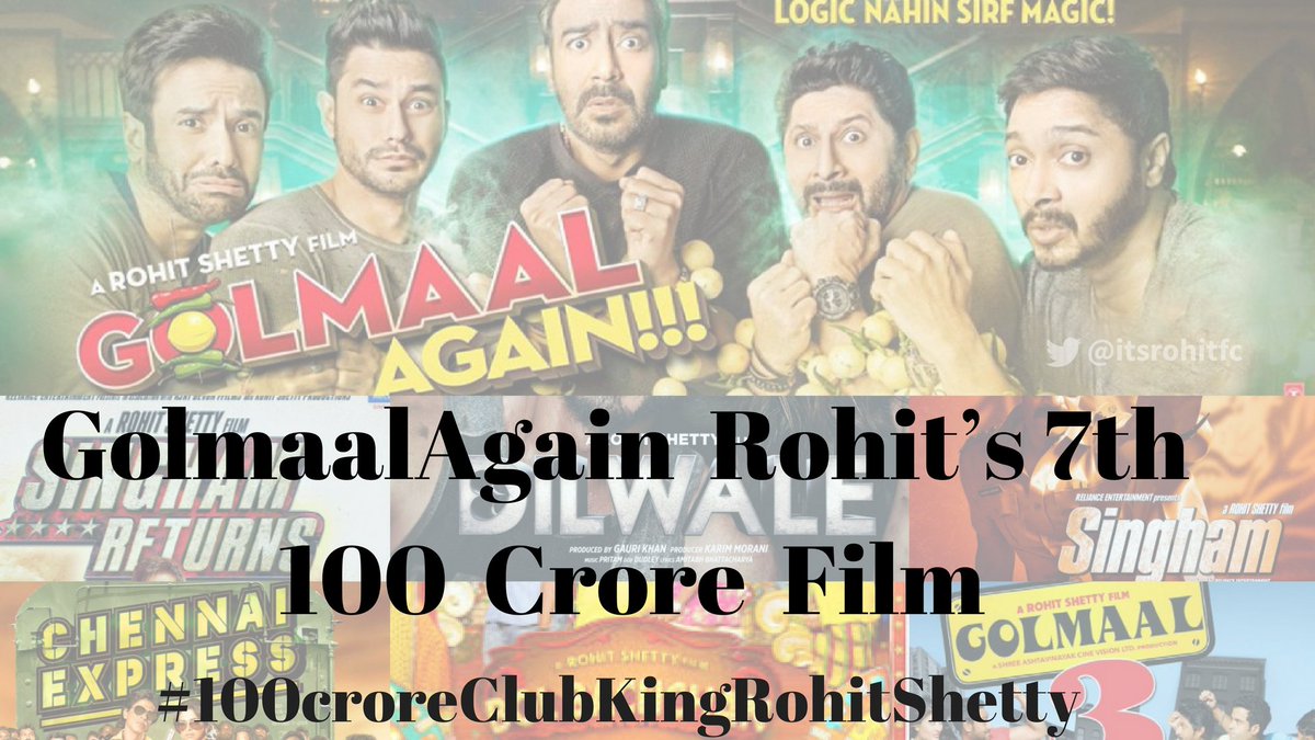 itsrohitfc's tweet photo. He makes us laugh throughout, Stuns with the Stunts &amp; mesmerized with the Direction!
Undoubtedly  #100CroreClubKingRohitShetty #RohitShetty https://t.co/G2rIifInY0