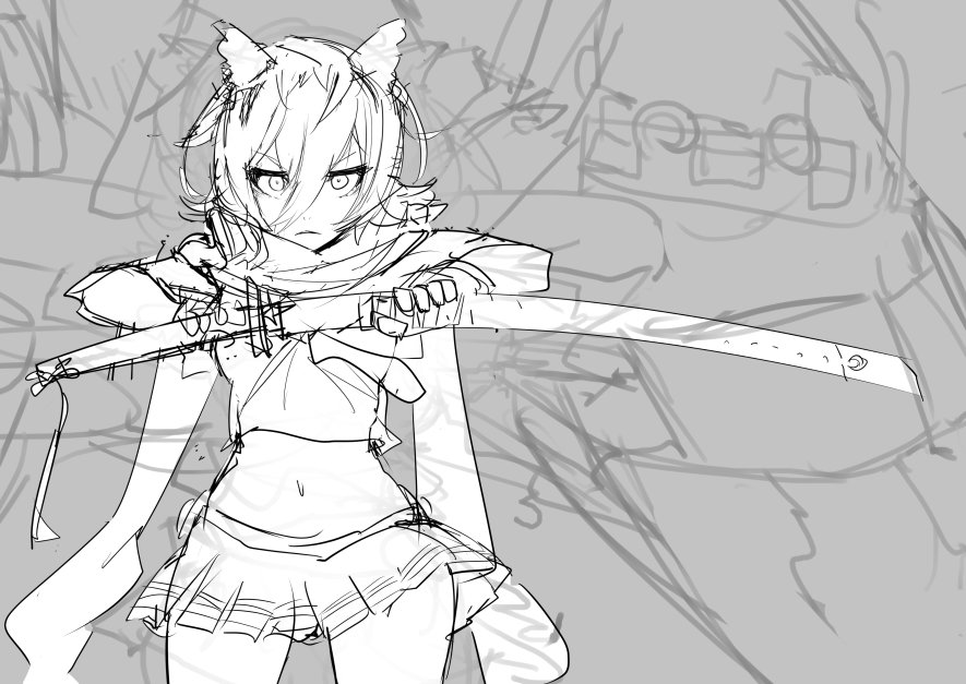 まった作画コスト高めの絵を描こうとしている 