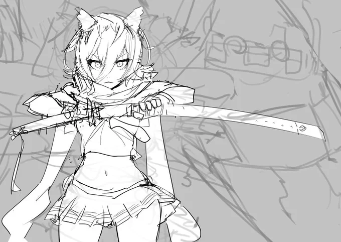 まった作画コスト高めの絵を描こうとしている 