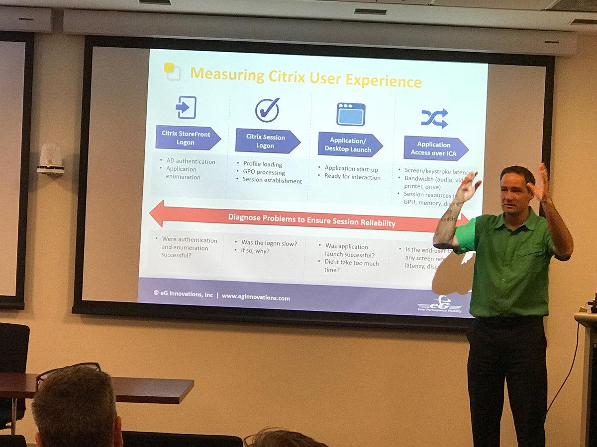 MCUGC's tweet photo. Sean from EG Solutions demonstrating how to monitor your environment #mycugc https://t.co/PyVjAEyE7A