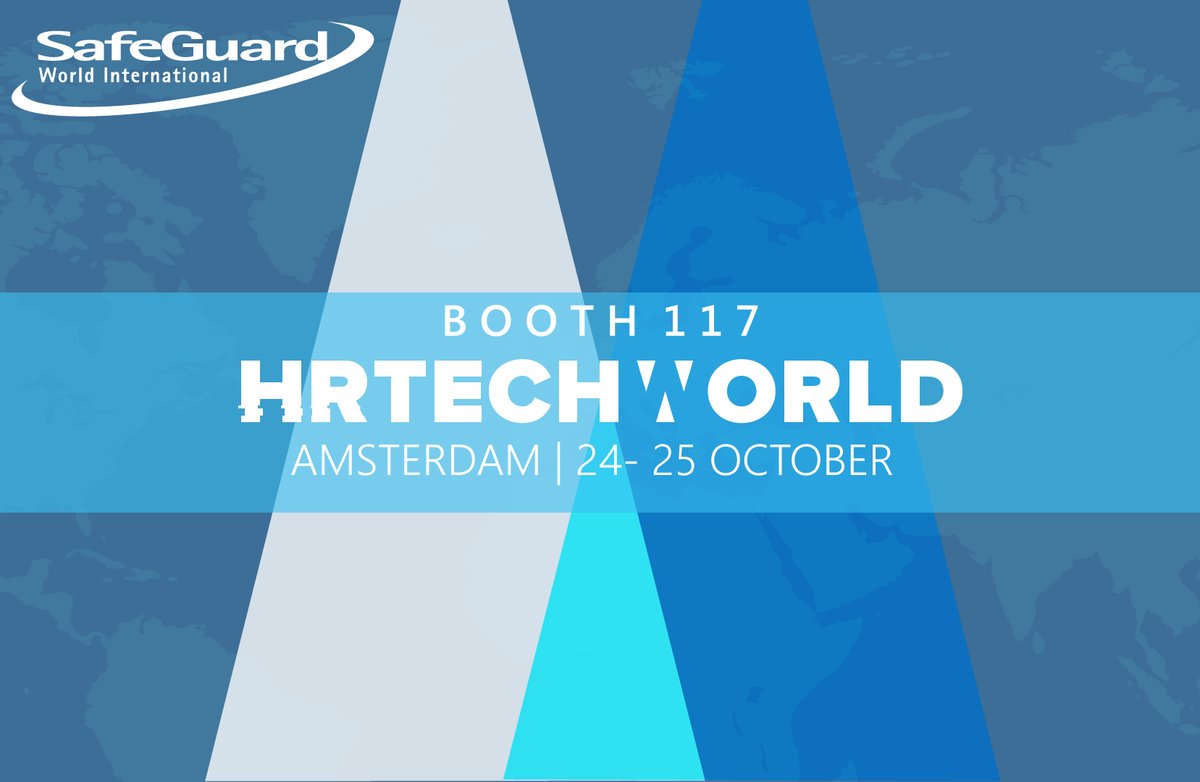Safeguard_Globl's tweet photo. We're at booth 117! #SafeGuardWorldTour returns to  #HRTechWorld Amsterdam today. It's time to get more strategic with your #globalpayroll! https://t.co/OLQOmp5mDG