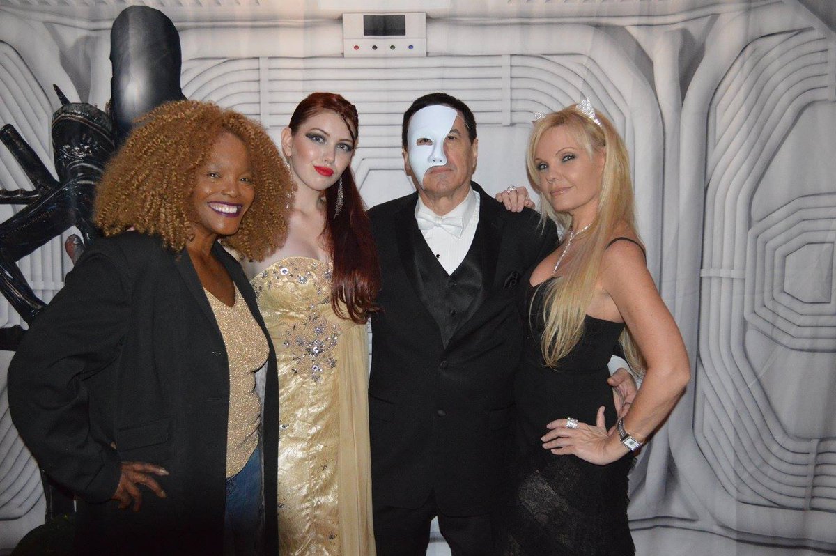 Producer Perris Alexander, charity event with world renown model Terri McDonald (black dress) and model/actress Lilly Spencer (Gold Dress).